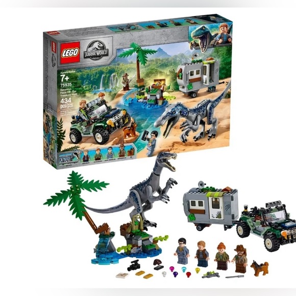 NWT NIB LEGO Jurassic World Baryonyx Face-Off The Treasure Hunt 75935 Dinosaur - Picture 3 of 4